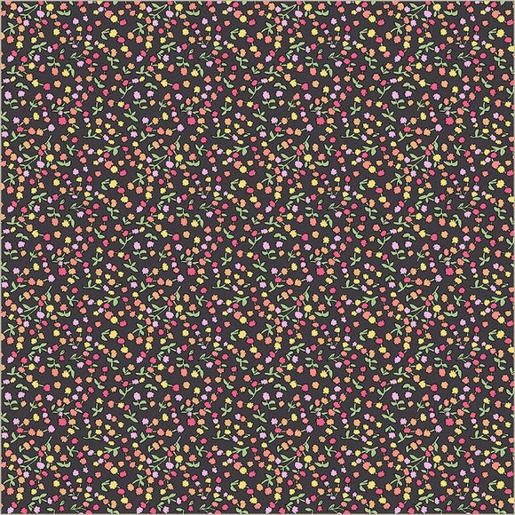 Windham Fabrics Flowers on Main Ditsy Buds Charcoal 54895-3