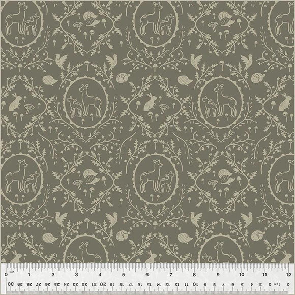 Windham Fabrics Forest Tales Dainty Damask 54442-4 Mushroom