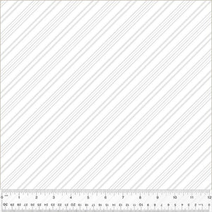 Windham Fabrics Frosting Bias Stripe White on White 54598-1