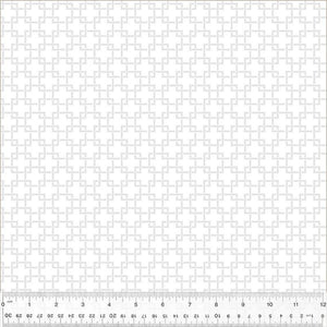 Windham Fabrics Frosting Trellis White on White 54599-1