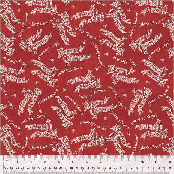 Windham Fabrics Jolly Christmas Merry Christmas Red  54492-5