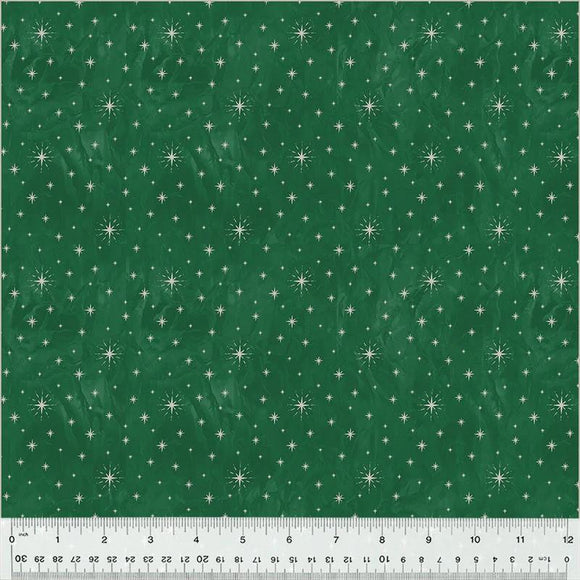 Windham Fabrics Jolly Christmas  Twinkle Stars Green 54494-3