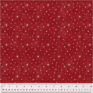 Windham Fabrics Jolly Christmas  Twinkle Stars Red 54494-5