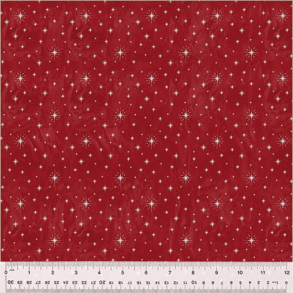 Windham Fabrics Jolly Christmas  Twinkle Stars Red 54494-5