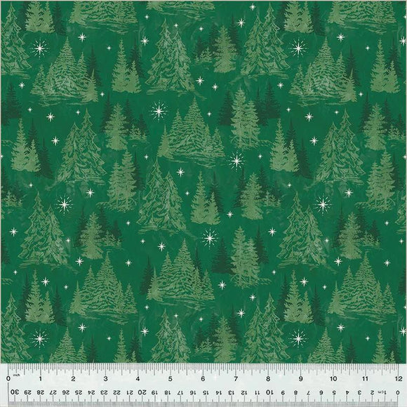 Windham Fabrics Jolly Christmas  Winter Forest Green 54490-3