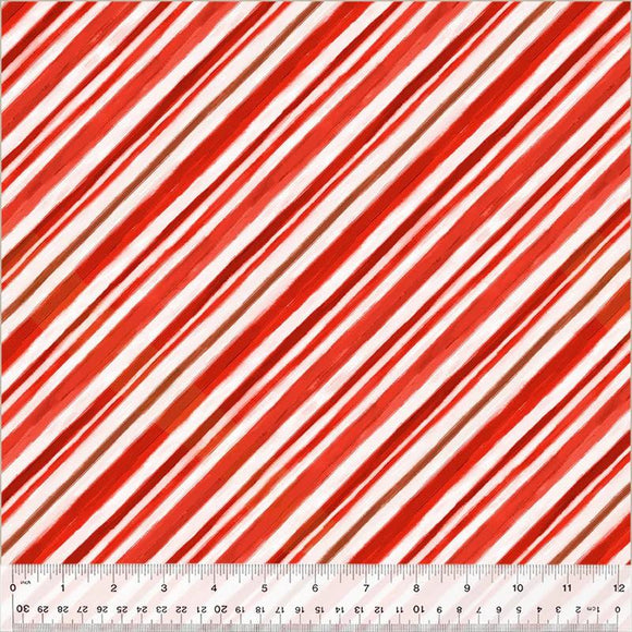 Windham Fabrics Meowy Christmas  Christmas Stripe Candy Cane 54488-7
