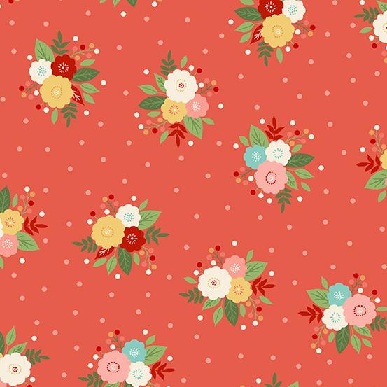 Andover Fabrics Amelia Posy Red TP-2509-R