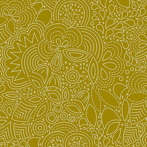 Andover Fabrics Century Prints Hopscotch Stitched CS-21-Brass