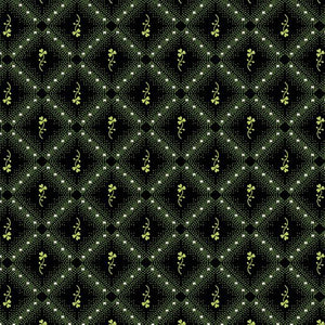 Andover Fabrics Lucky Charms Black  Clover Plaid  A-412-K