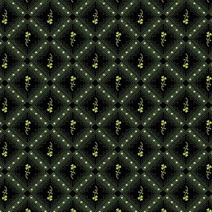 Andover Fabrics Lucky Charms Black  Clover Plaid  A-412-K