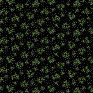 Andover Fabrics Lucky Charms Black Shamrock  A-410-K