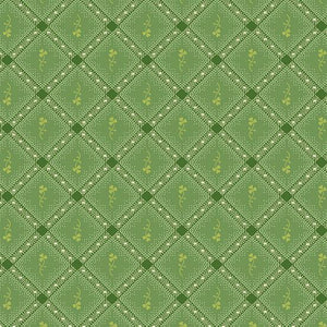 Andover Fabrics Lucky Charms Green Clover Plaid  A-412-G