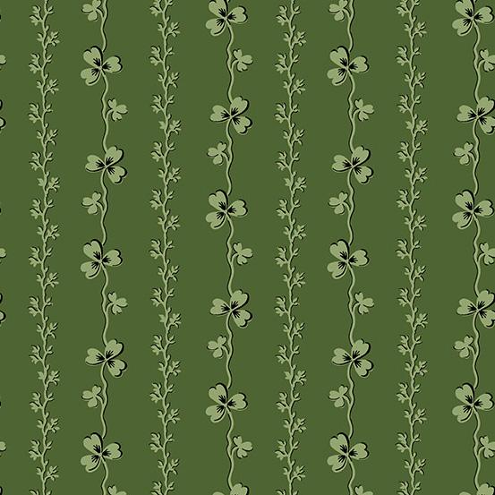 Andover Fabrics Lucky Charms Green Clover Stripe  A-411-G