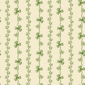Andover Fabrics Lucky Charms White  Clover Stripe  A-411-L