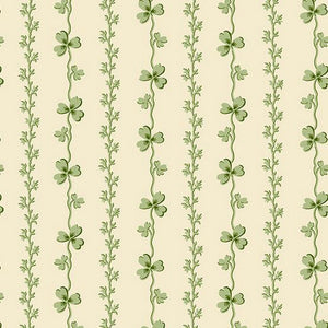 Andover Fabrics Lucky Charms White  Clover Stripe  A-411-L