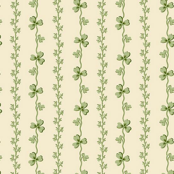 Andover Fabrics Lucky Charms White  Clover Stripe  A-411-L