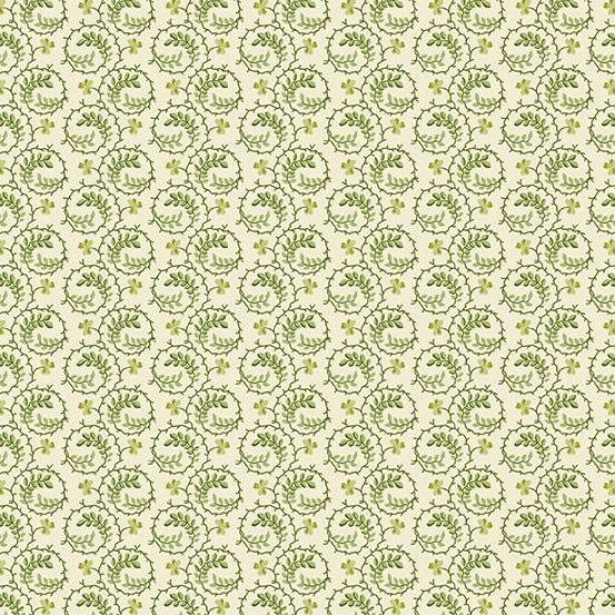 Andover Fabrics Lucky Charms White  Shamrock Swirl   A-415-L