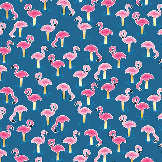 Andover Fabrics Pool Party Flamingos  TP-2440-B