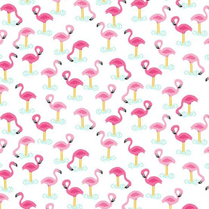Andover Fabrics Pool Party Flamingos  TP-2440-W