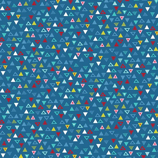 Andover Fabrics Pool Party Triangles Blue TP-2444-B