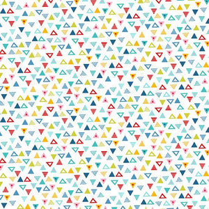 Andover Fabrics Pool Party Triangles White TP-2444-W