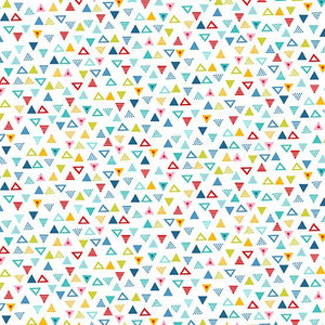Andover Fabrics Pool Party Triangles White TP-2444-W