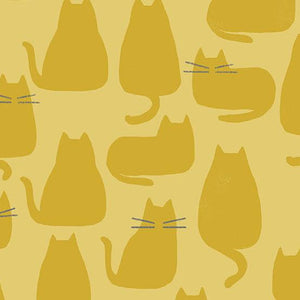 Andover Fabrics Whiskers and Dash Golden A-9168-Y