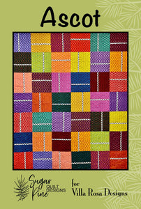 Ascot Quilt Pattern finished size 57"x67" pattern from Villa Rosa Designs