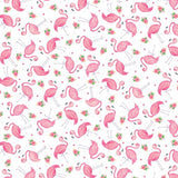 Benartex Fun in the Sun Mini Flamingos White 1259509B