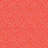 Benartex It's Raining Cats and Dogs Floating Triangles Coral 10338-34