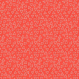 Benartex It's Raining Cats and Dogs Floating Triangles Coral 10338-34