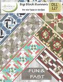 Big Block Runners by Kathy Skomp from Lavender Lime Quilting DLL127