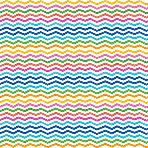 Blank Quilting Corp Bloom Bouquet 2 Chevron White B-1826-01