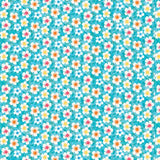 Blank Quilting Corp Bloom Bouquet 2 White Flowers Medium Blue  B-1875-75