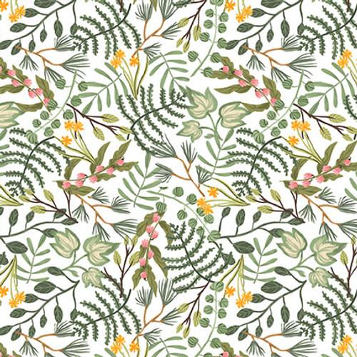 Blank Quilting Corp Forest Critters Viney Leaves B-2329-41 Ivory