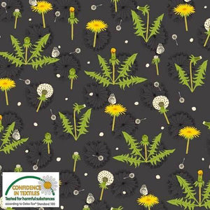 Blank Quilting Corp. Spread the Seeds  4502-034  Charcoal