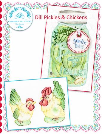 Summer Kitchen 6 Dill Pickles & Chickens from Crabapple Hill Studio CAH3506