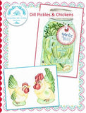 Summer Kitchen 6 Dill Pickles & Chickens from Crabapple Hill Studio CAH3506