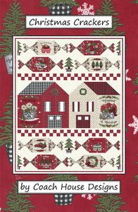 Christmas Crackers Quilt Pattern finished size 60" x 80" designed by Coach House Designs