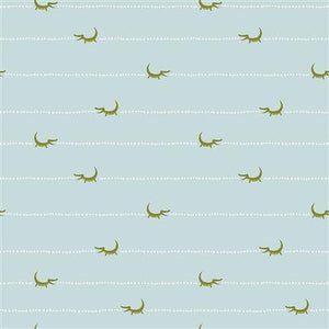 Clothworks Crocodile Smiles Croc Stripe Light Teal  Y3393-103