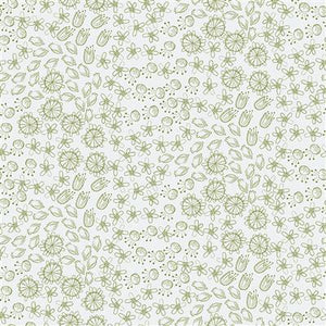 Clothworks Crocodile Smiles Floral Mist Gray Y3394-116