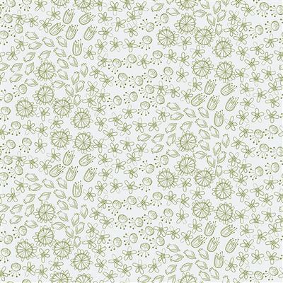 Clothworks Crocodile Smiles Floral Mist Gray Y3394-116