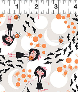 Clothworks Fabric Little Miss Moons Light Khaki  Y3523-11