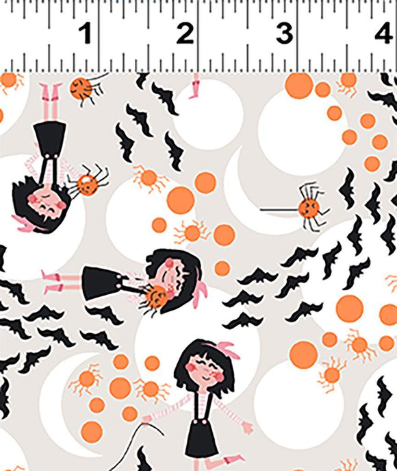 Clothworks Fabric Little Miss Moons Light Khaki  Y3523-11