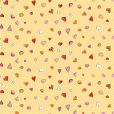 Clothworks Fabrics From the Heart Hearts Light Gold Y3360-67