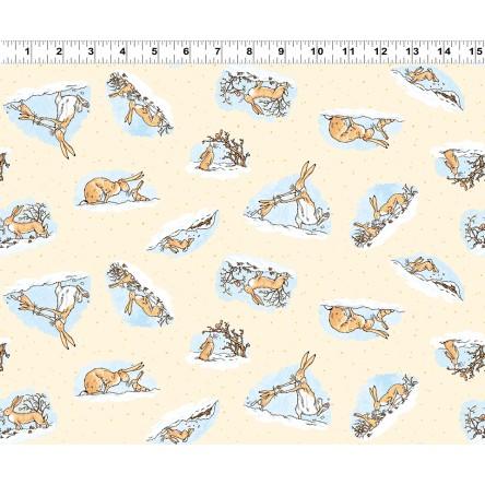 Clothworks Guess How Much I Love You 2020 Bunny Scenes Butter Y3081-59