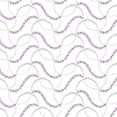 Clothworks Purple Reign Ribbon Wave White Y3369-1