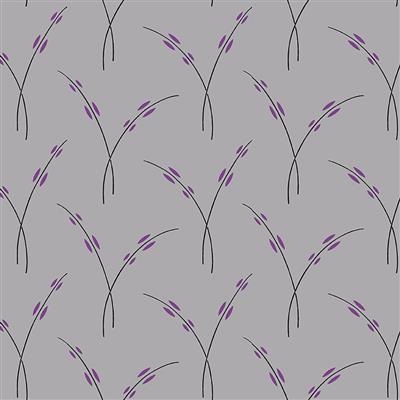 Clothworks Purple Reign Rice Stem Light Pewter Y3268-118