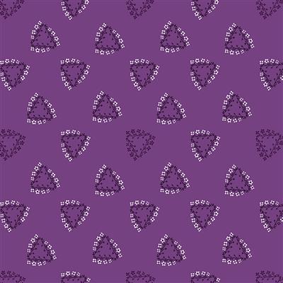 Clothworks Purple Reign Triangle Wreaths Dark Orchid Y3370-122