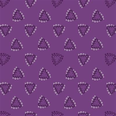 Clothworks Purple Reign Triangle Wreaths Dark Orchid Y3370-122